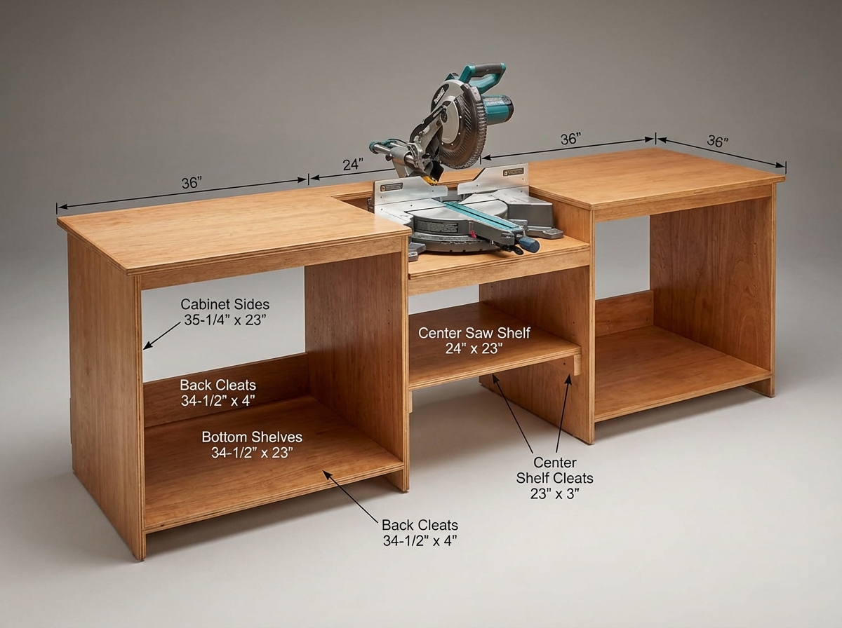 Pro-Style Modular Miter Saw Station